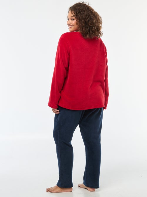 Completo pigiama in pile - 2 pezzi - Kiabi