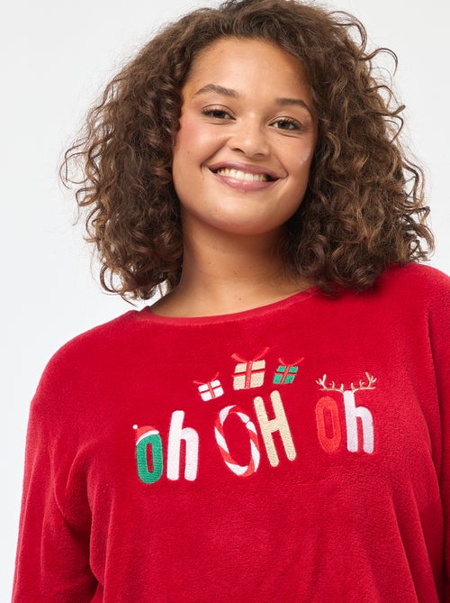 Completo pigiama in pile - 2 pezzi - Kiabi