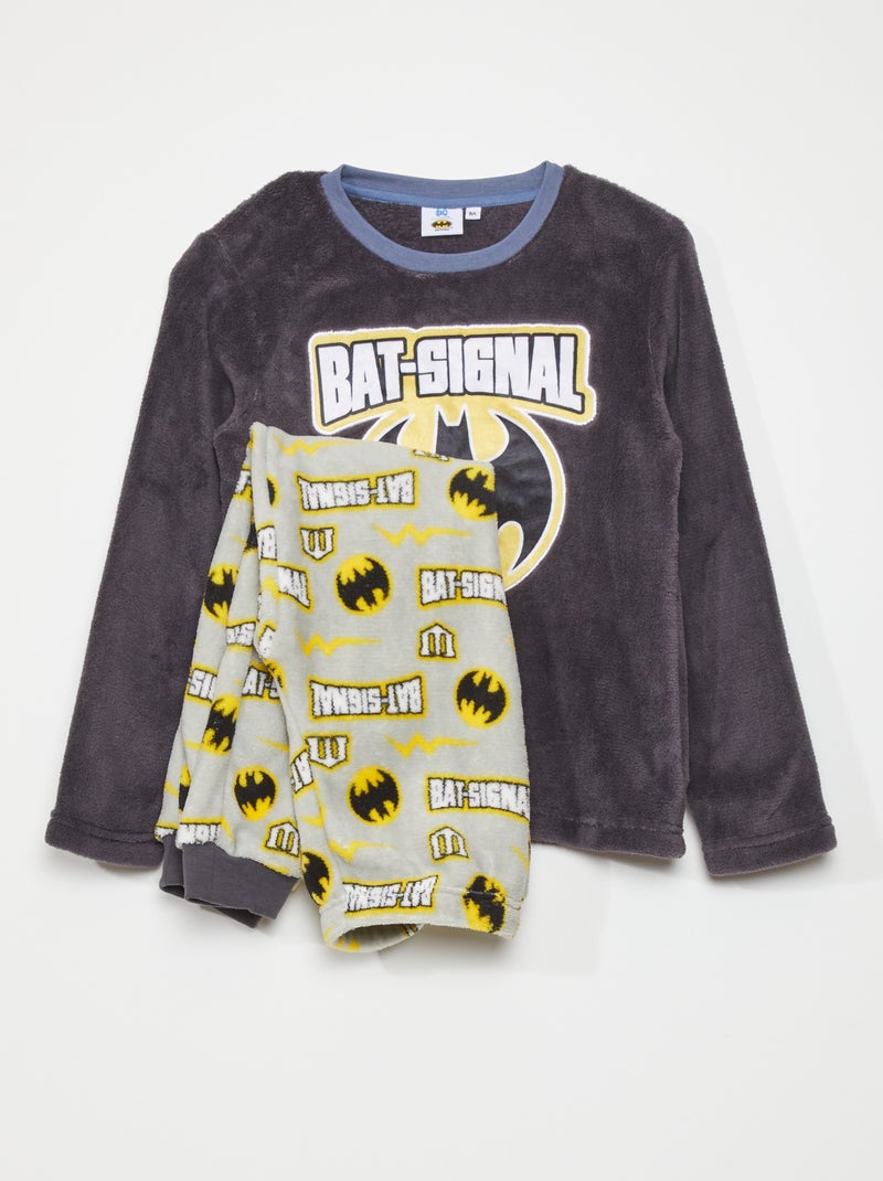 Completo pigiama in pile 'Batman' - 2 pezzi grigio/nero - Kiabi