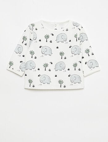 Completo pigiama in pile con piedini - 2 pezzi