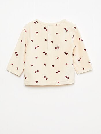 Completo pigiama in pile con piedini - 2 pezzi