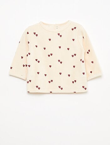 Completo pigiama in pile con piedini - 2 pezzi