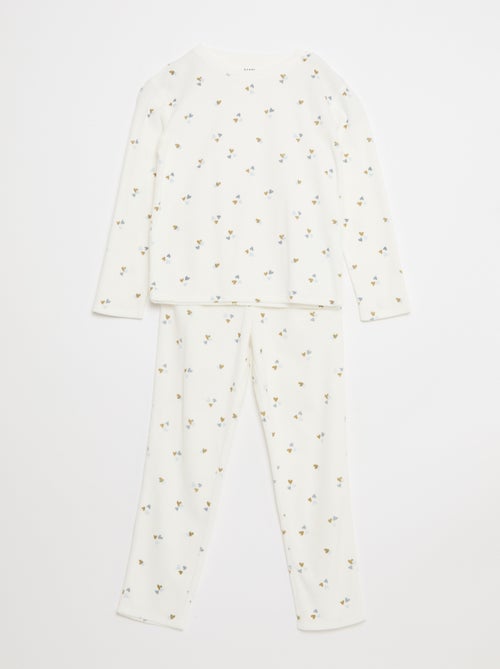 Completo pigiama in pile felpa + pantaloni - 2 pezzi - Kiabi