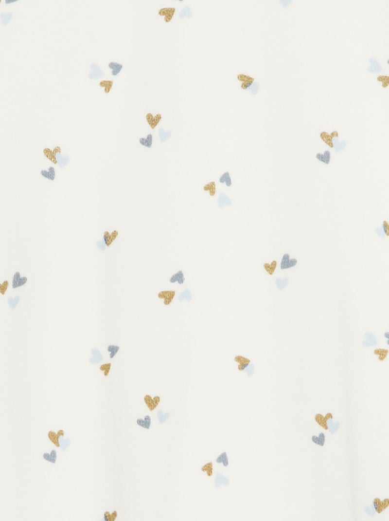 Completo pigiama in pile felpa + pantaloni - 2 pezzi Bianco - Kiabi