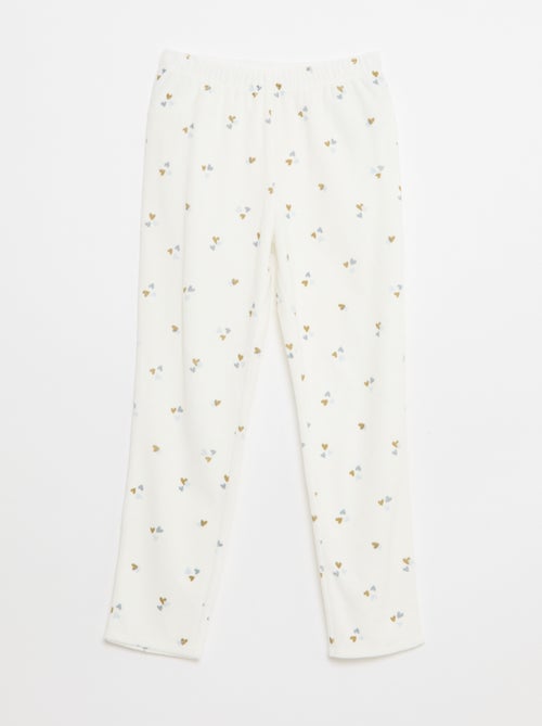 Completo pigiama in pile felpa + pantaloni - 2 pezzi - Kiabi