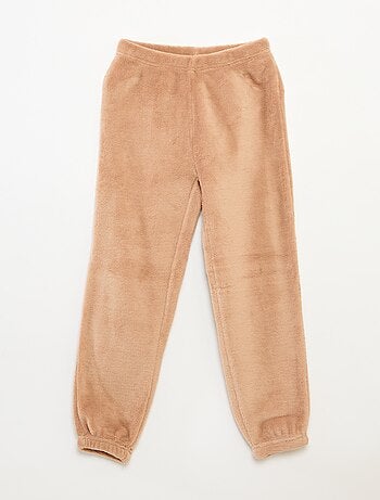 Pigiama lungo in pile, felpa + pantaloni - 2 pezzi