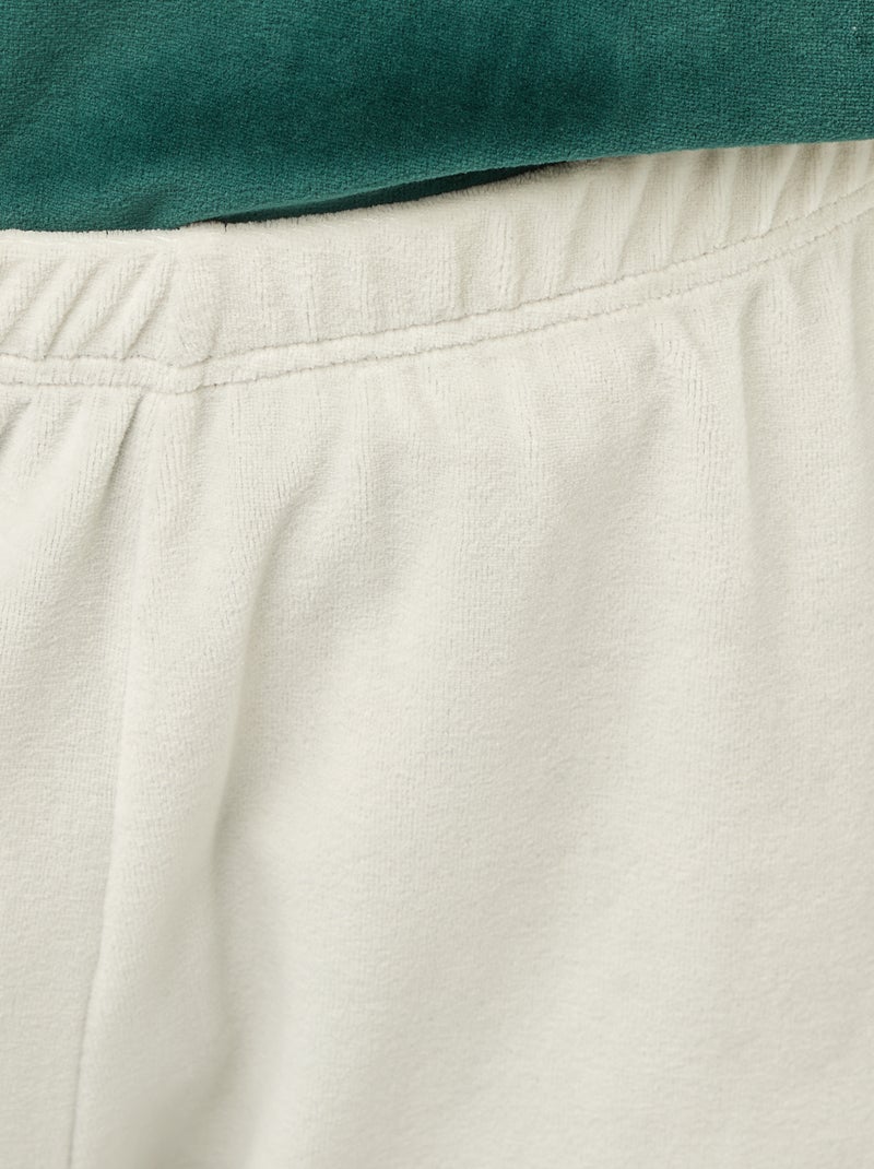 Completo pigiama in pile Natale - 2 pezzi Verde - Kiabi