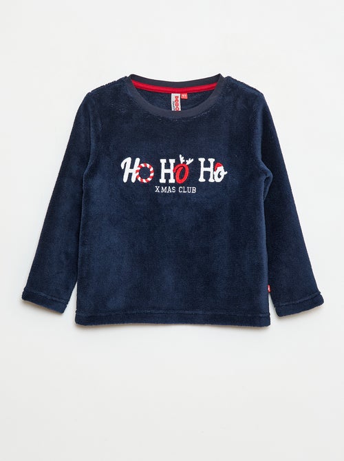 Completo pigiama in pile natalizio - 2 pezzi - Kiabi