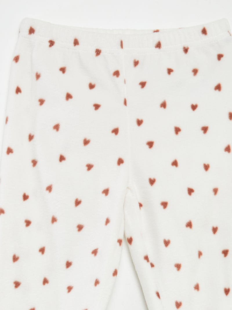 Completo pigiama in pile 'pinguino' - 2 pezzi MARRONE - Kiabi