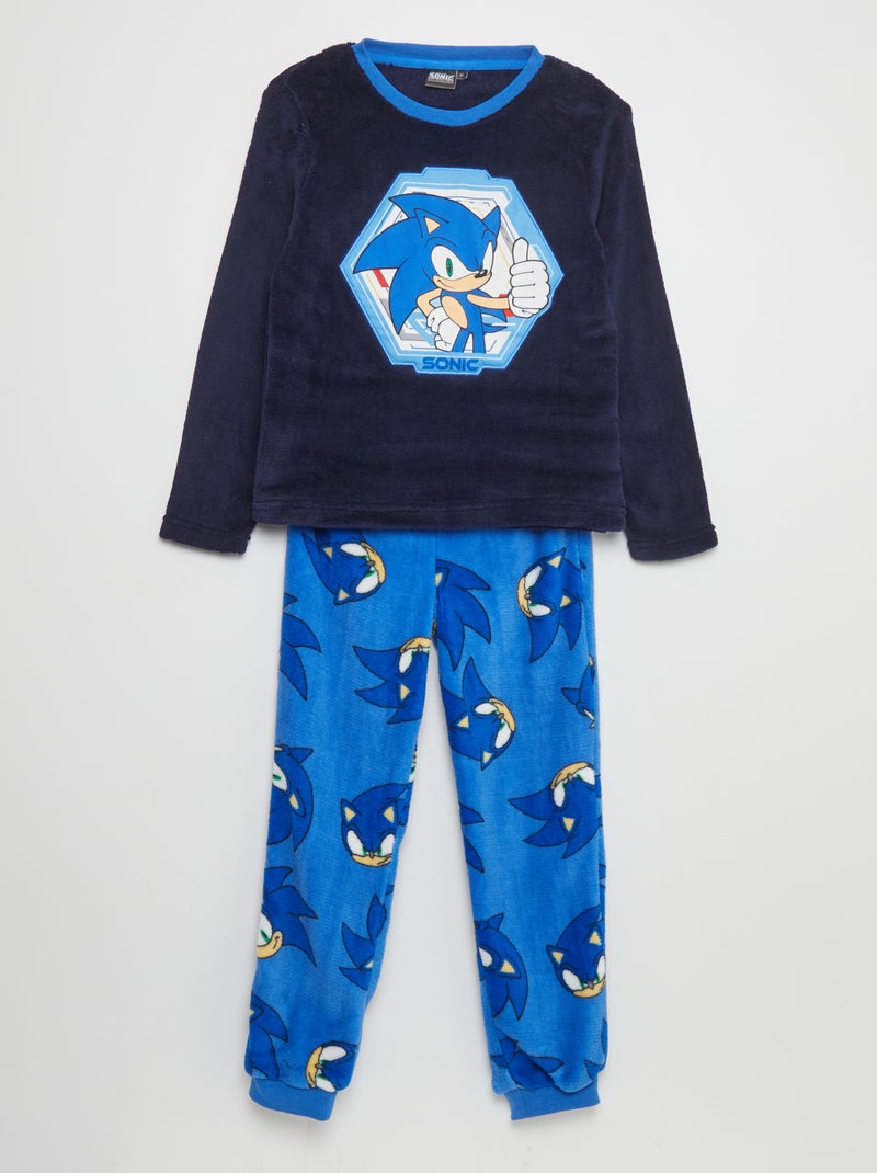Completo pigiama in pile Sonic - 2 pezzi BLU - Kiabi