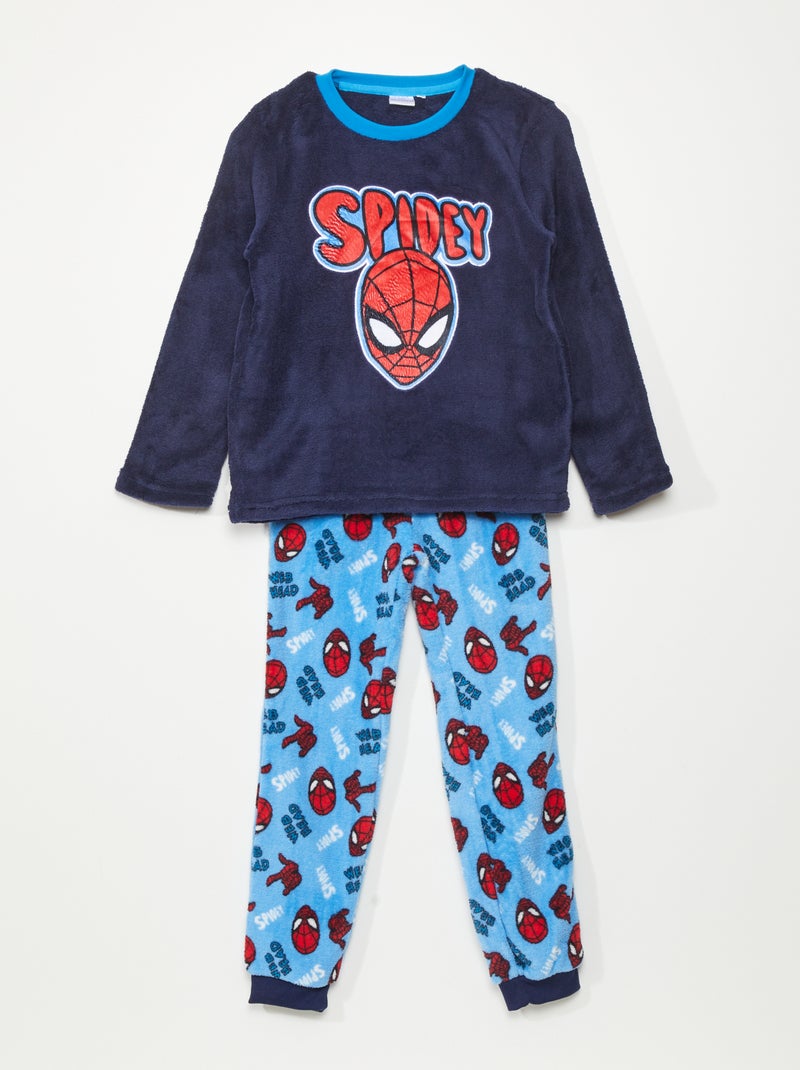 Completo pigiama in pile 'Spider-Man' - 2 pezzi blu/rosso - Kiabi