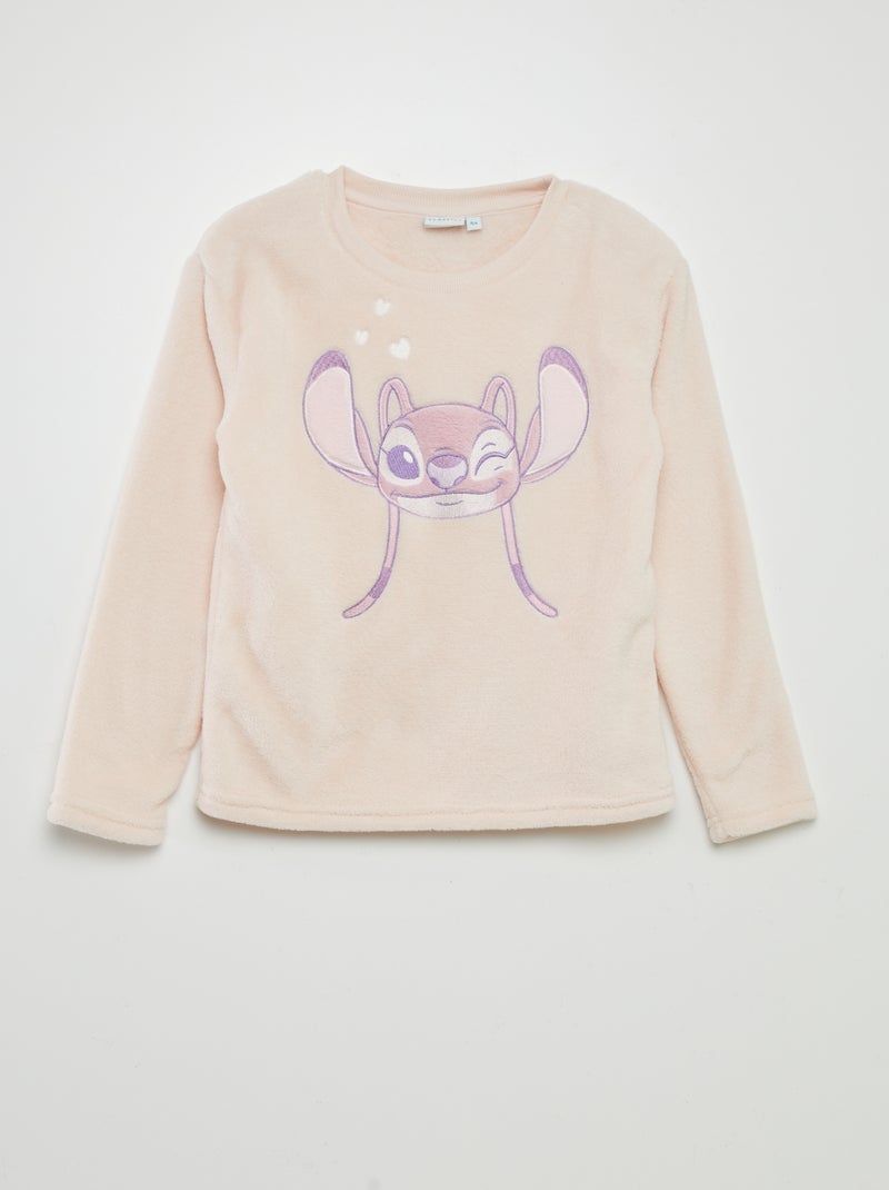 Completo pigiama in pile Stitch - 2 pezzi ROSA - Kiabi