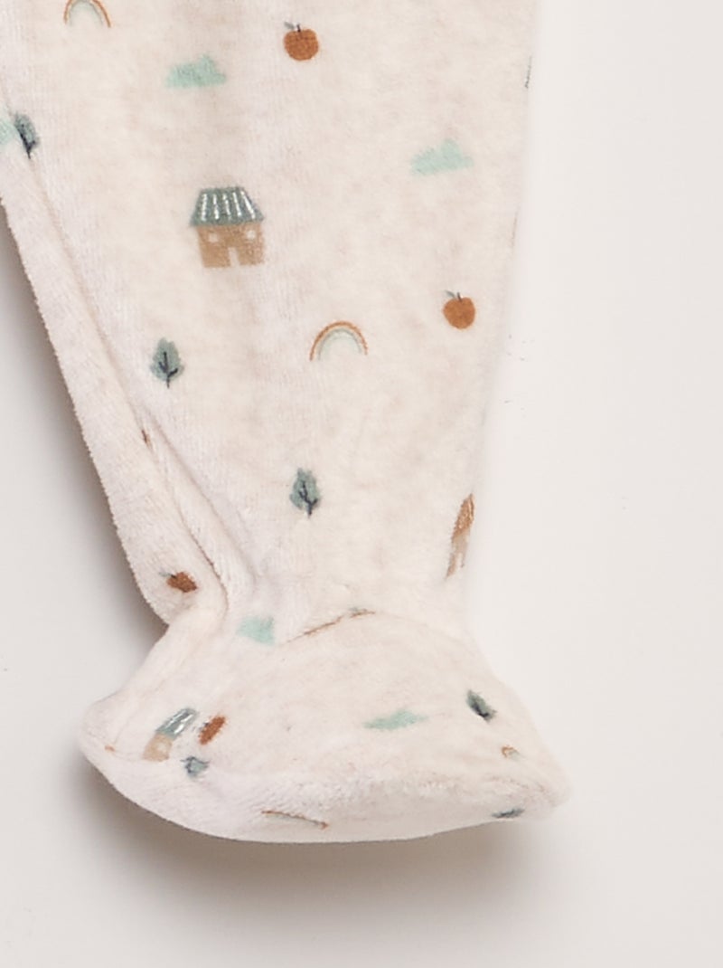 Completo pigiama in velluto BEIGE - Kiabi