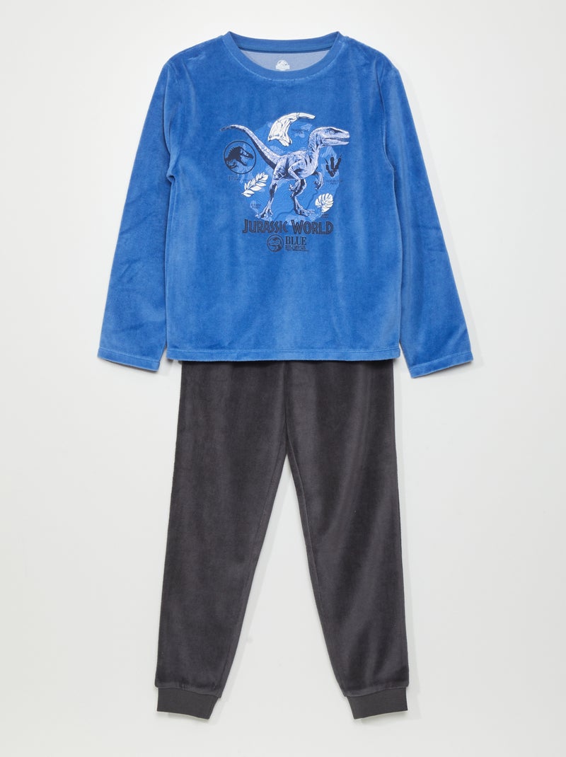Completo pigiama in velluto 'Jurassic World' - 2 pezzi BLU - Kiabi