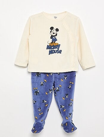 Completo pigiama in velluto "Mickey Mouse" - 2 pezzi