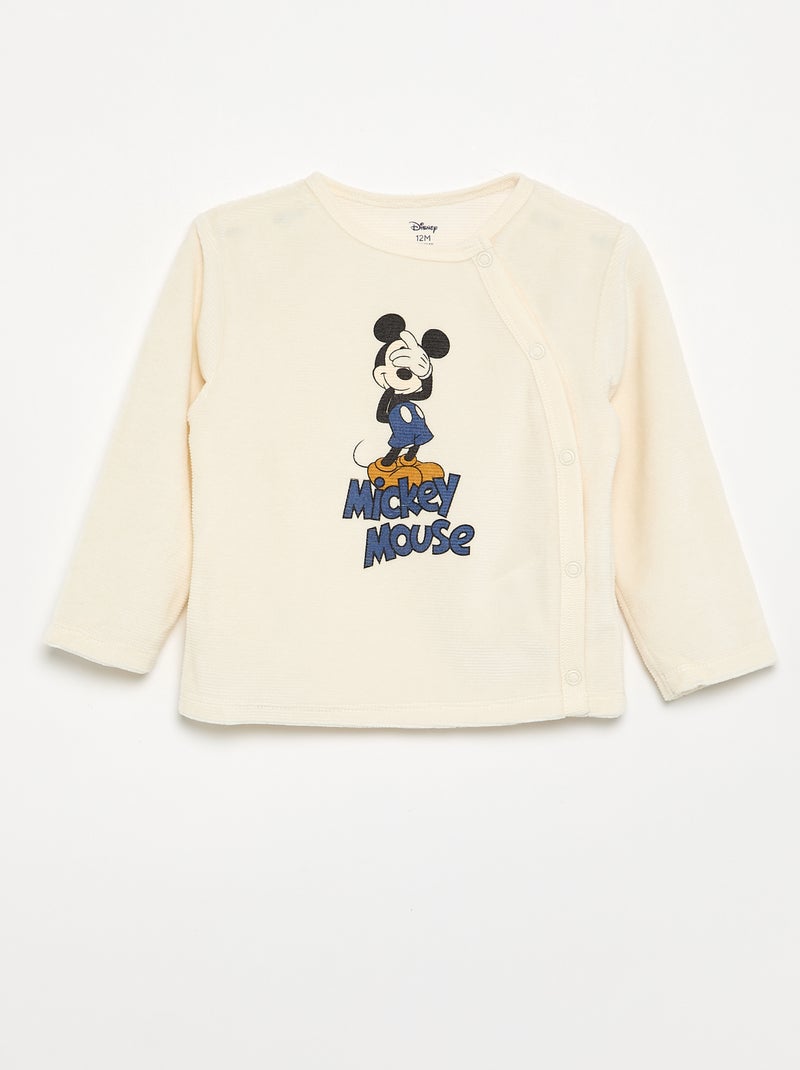 Completo pigiama in velluto "Mickey Mouse" - 2 pezzi Blu - Kiabi