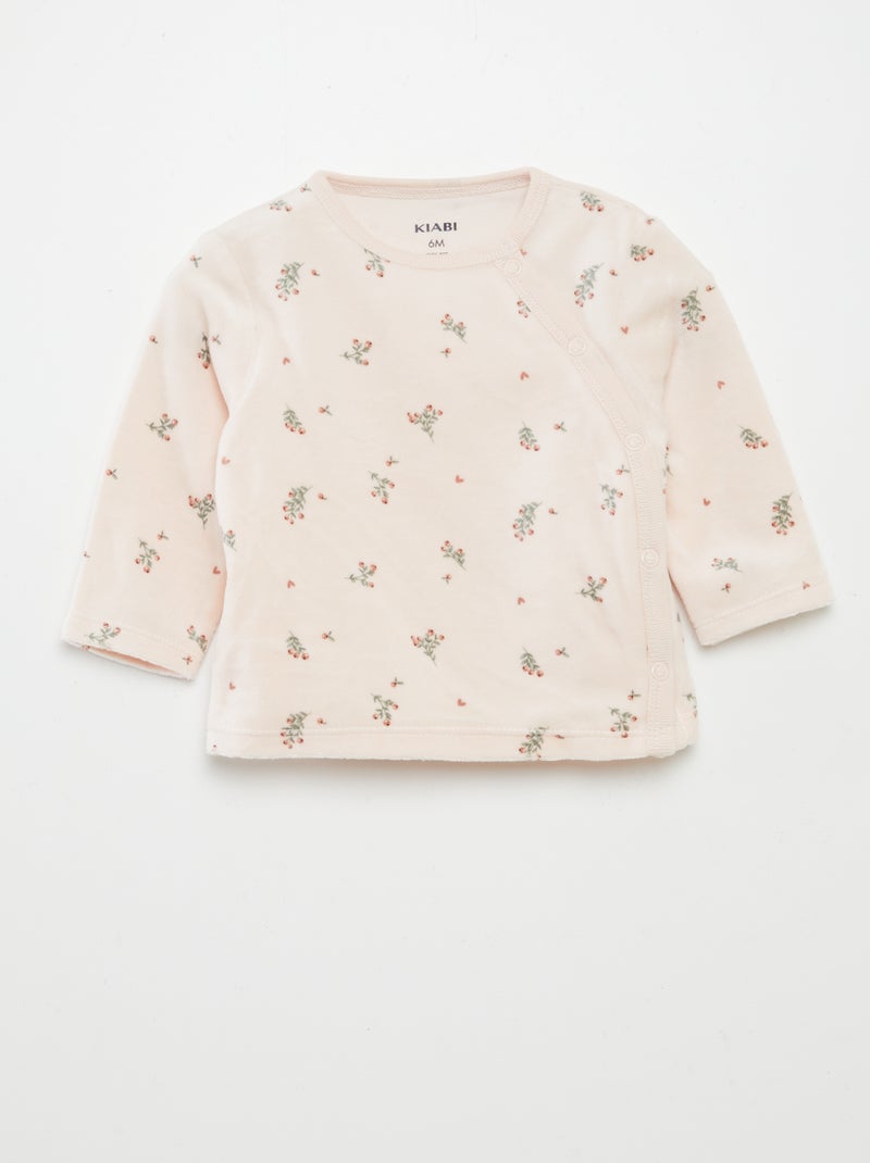 Completo pigiama in velluto ROSA - Kiabi