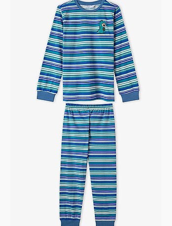 Completo pigiama lovers a righe per bambino a maniche lunghe penti