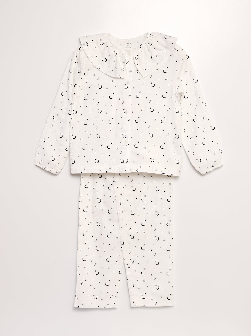 Completo pigiama lungo - 2 pezzi BIANCO - Kiabi