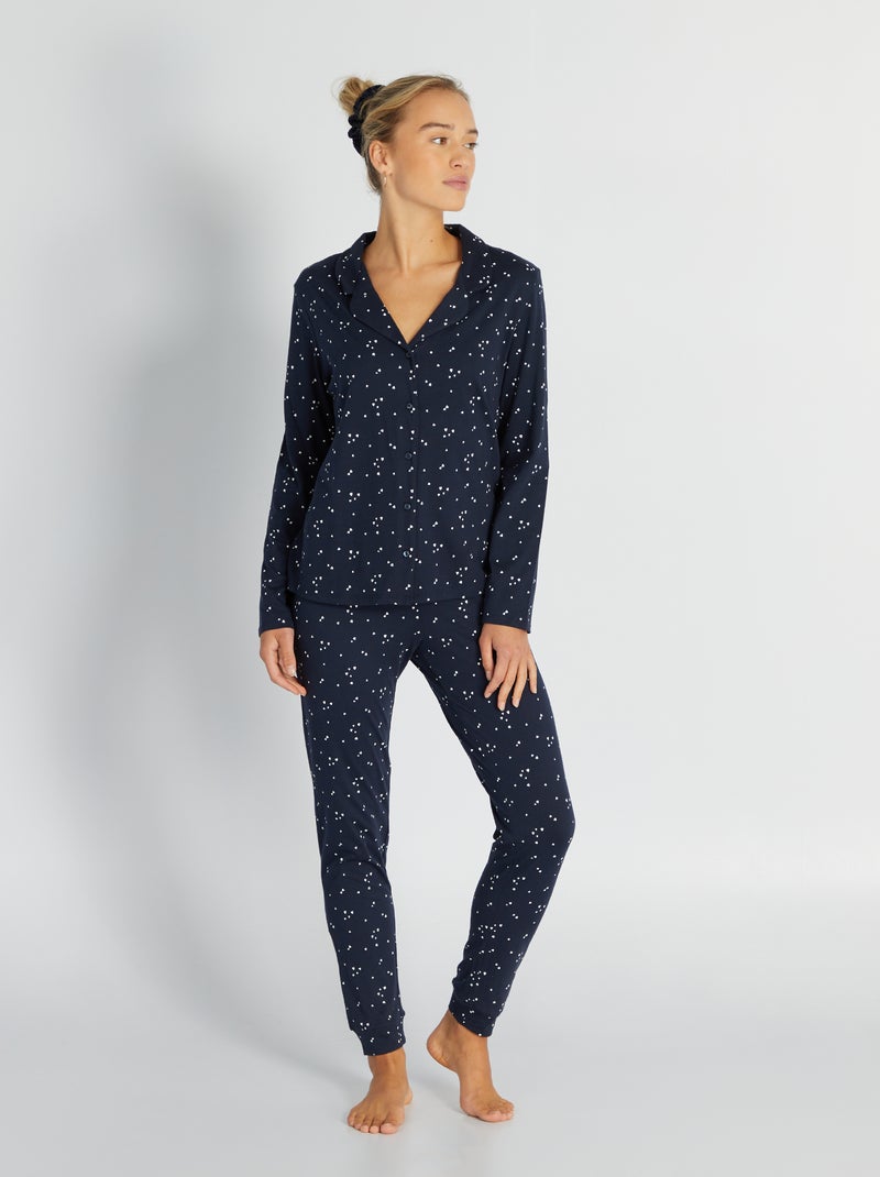 Completo pigiama lungo - 2 pezzi BLU - Kiabi