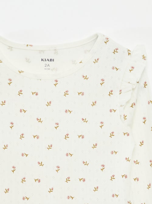 Completo pigiama lungo a coste - 2 pezzi - Kiabi