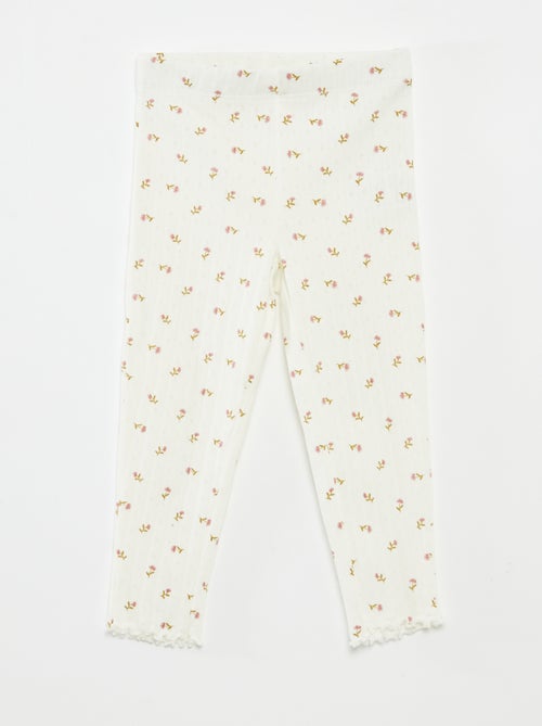 Completo pigiama lungo a coste - 2 pezzi - Kiabi