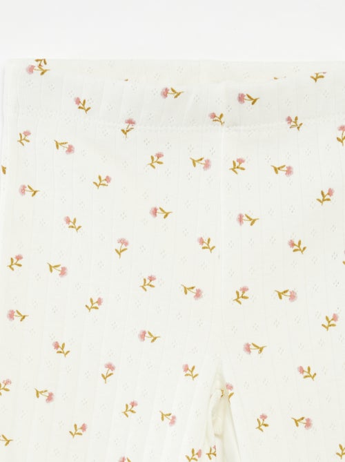 Completo pigiama lungo a coste - 2 pezzi - Kiabi