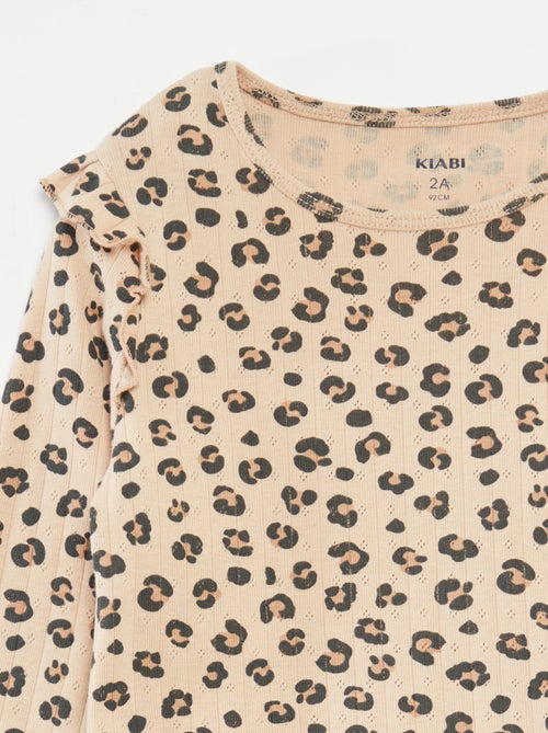 Completo pigiama lungo a coste - 2 pezzi - Kiabi