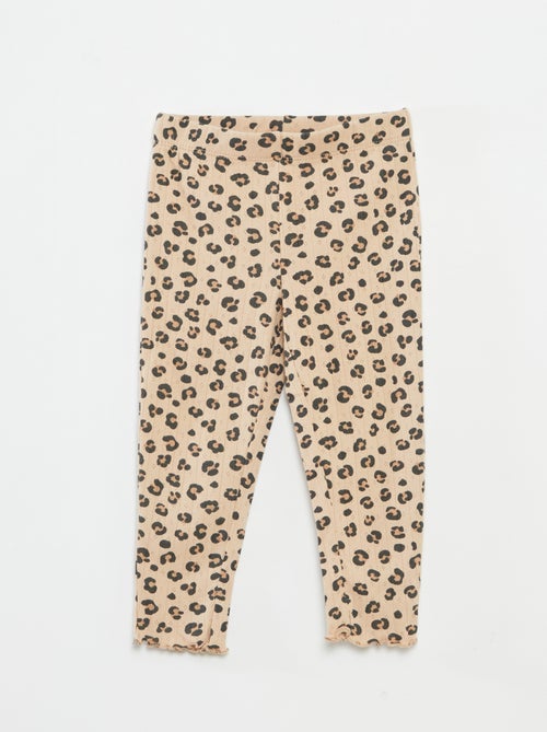 Completo pigiama lungo a coste - 2 pezzi - Kiabi