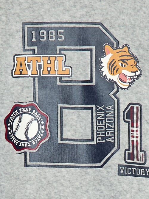 Completo pigiama lungo bimateriale t-shirt + pantaloni - 2 pezzi - Kiabi