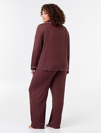 Completo pigiama lungo camicia + pantaloni - 2 pezzi