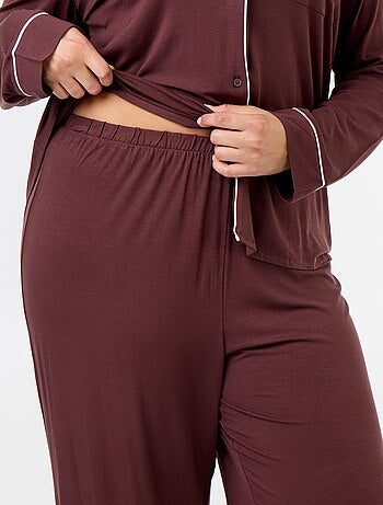 Completo pigiama lungo camicia + pantaloni - 2 pezzi