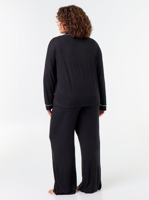Completo pigiama lungo camicia + pantaloni - 2 pezzi - Kiabi Completo pigiama lungo camicia + pantaloni - 2 pezzi - Kiabi