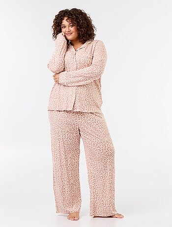 Completo pigiama lungo camicia + pantaloni - 2 pezzi