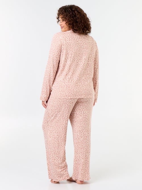 Completo pigiama lungo camicia + pantaloni - 2 pezzi - Kiabi Completo pigiama lungo camicia + pantaloni - 2 pezzi - Kiabi