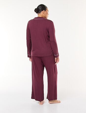Pigiama lungo completo camicia + pantaloni - 2 pezzi