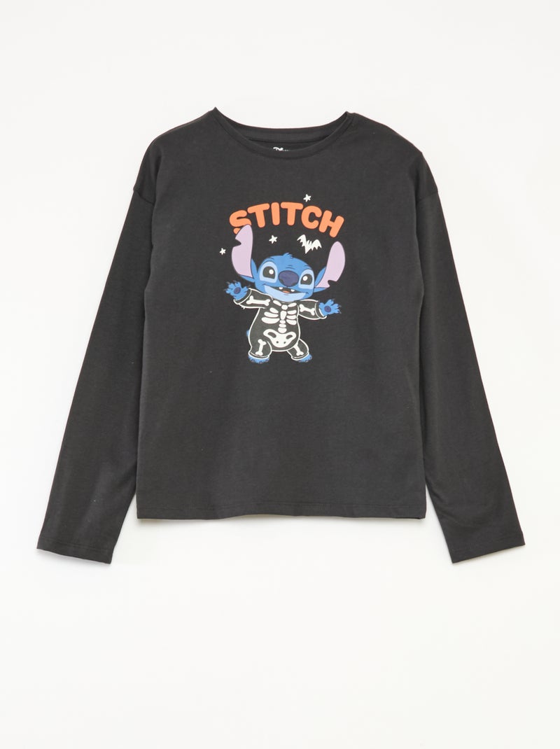 Completo pigiama lungo 'Disney' t-shirt + pantaloni - 2 pezzi Nero - Kiabi