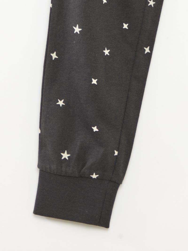 Completo pigiama lungo 'Disney' t-shirt + pantaloni - 2 pezzi Nero - Kiabi