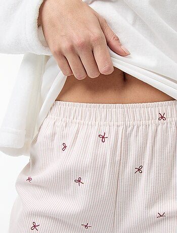 Completo pigiama lungo + felpa con zip in pile - 3 pezzi