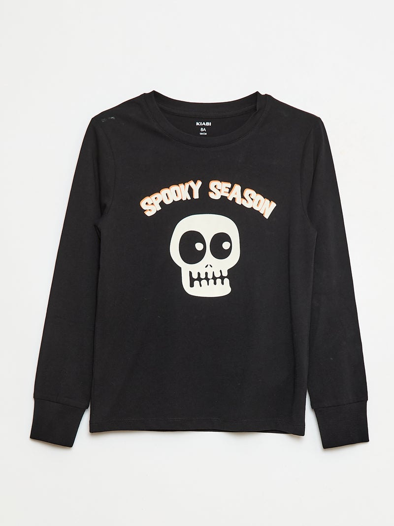 Completo pigiama lungo 'Halloween' - 2 pezzi Nero - Kiabi