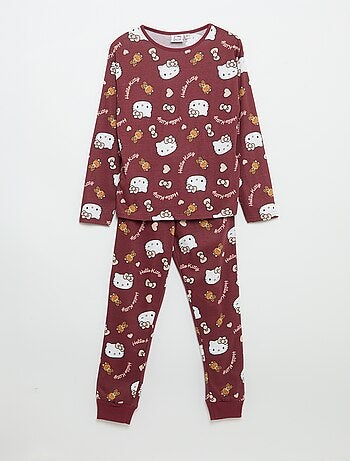 Completo pigiama lungo "Hello Kitty" - 2 pezzi