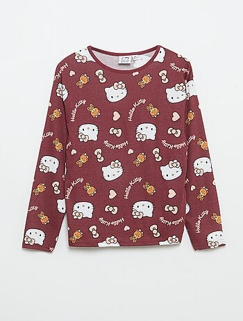 Completo pigiama lungo "Hello Kitty" - 2 pezzi