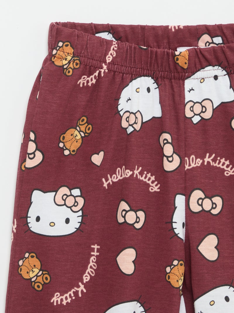Completo pigiama lungo "Hello Kitty" - 2 pezzi Rosso - Kiabi