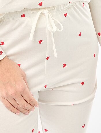 Completo pigiama lungo in cotone - 2 pezzi