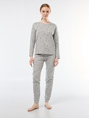 Completo pigiama lungo in cotone - 2 pezzi