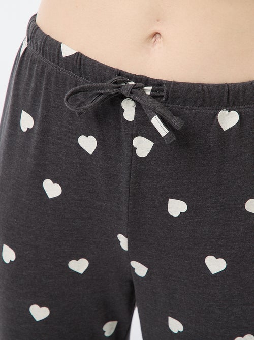 Completo pigiama lungo in cotone - 2 pezzi - Kiabi