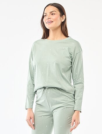 Completo pigiama lungo in cotone - 2 pezzi