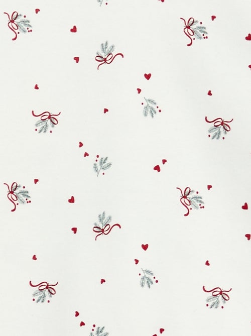 Completo pigiama lungo in felpa + gilet senza maniche effetto montone - 3 pezzi - Kiabi