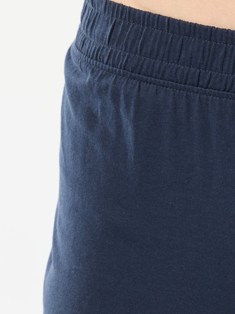 Completo pigiama lungo in jersey t-shirt + pantaloni - 2 pezzi Blu - Kiabi