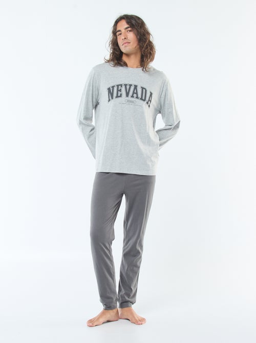 Completo pigiama lungo in jersey t-shirt + pantaloni - 2 pezzi - Kiabi